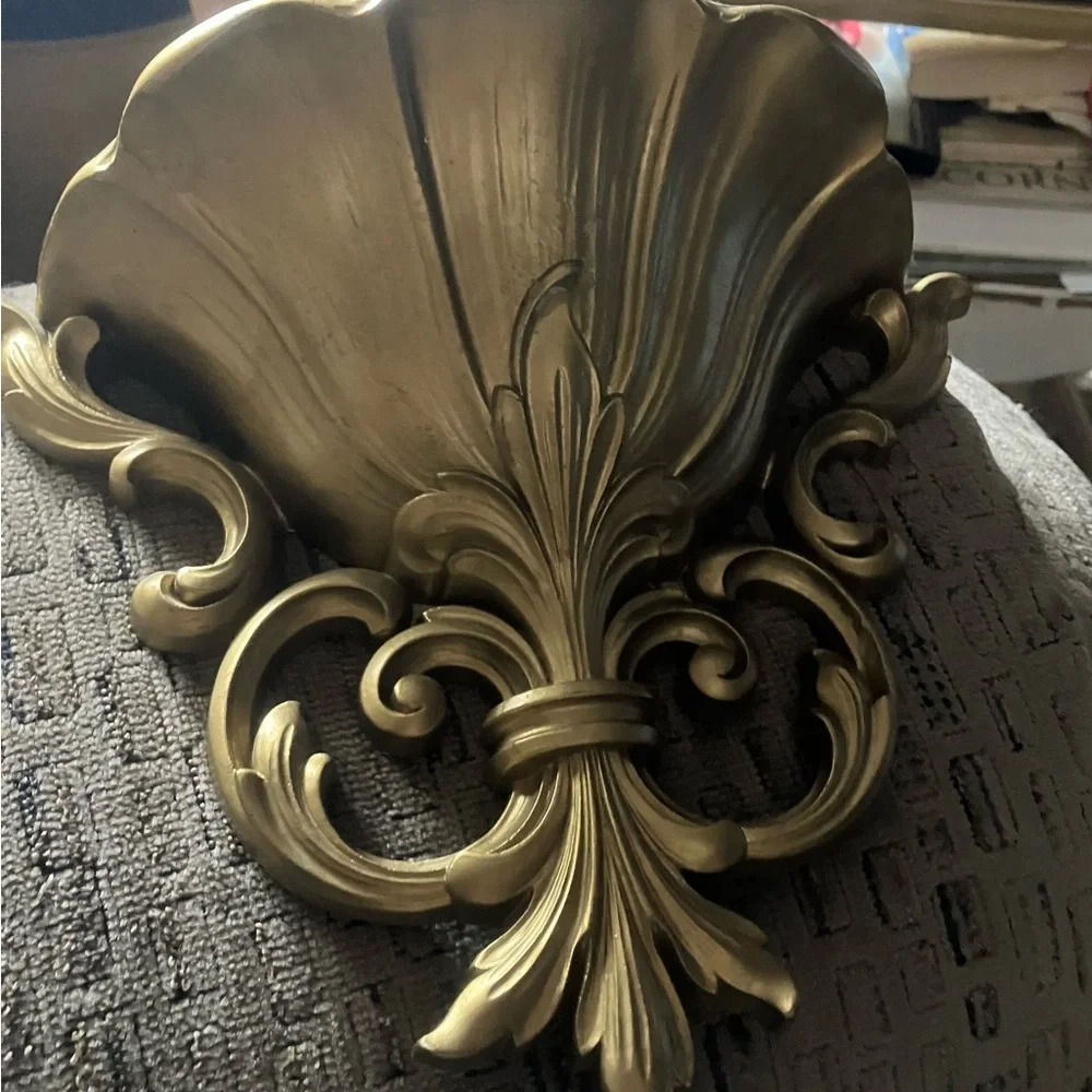 Hollywood Regency Homco Gold Wall Sconces